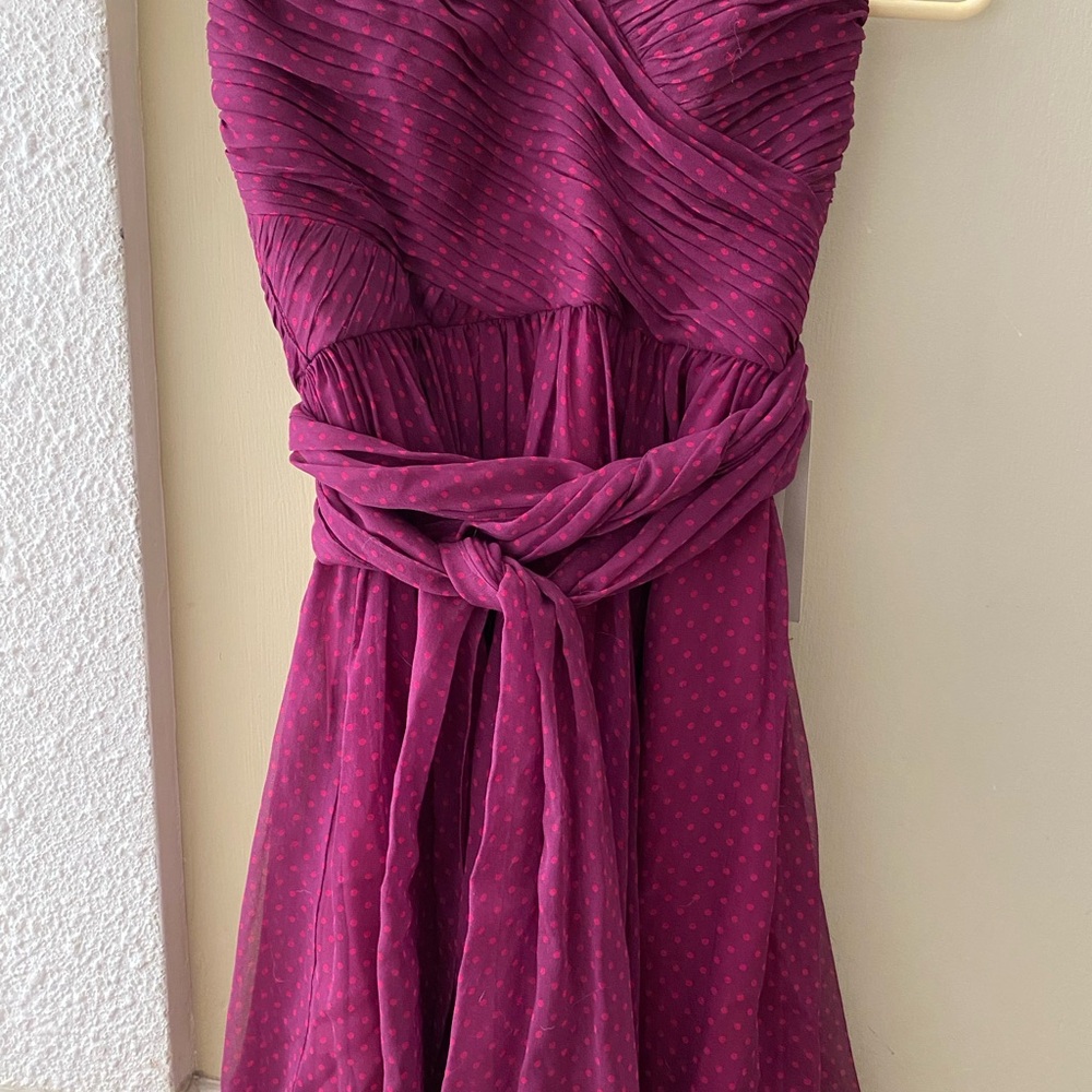 Jill Stuart Strapless Dress in Deep Magenta